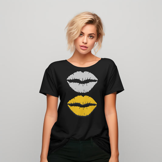 Lipstick Gold/Silver T Shirt